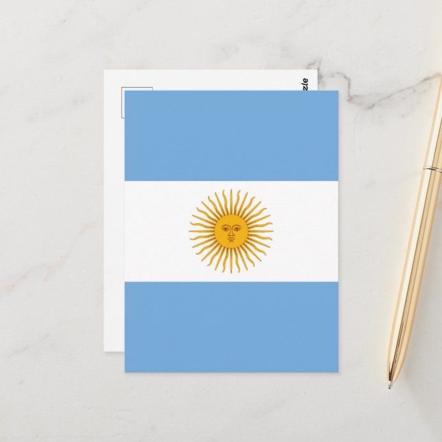 Argentina flagga vykort (Fram/Back In Situ)