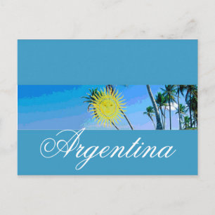 Argentina flagga vykort