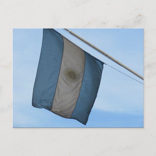 Argentina flagga vykort (Framsida)