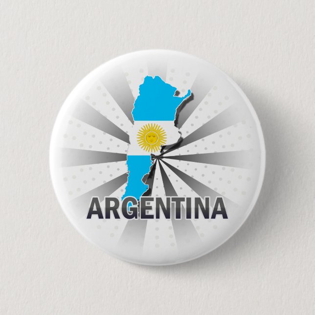 Argentina flaggakarta 2,0 knapp (Framsida)