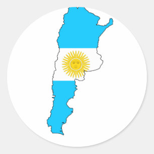 Argentina flaggakarta runt klistermärke