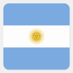 Argentina flaggaklistermärke fyrkantigt klistermärke