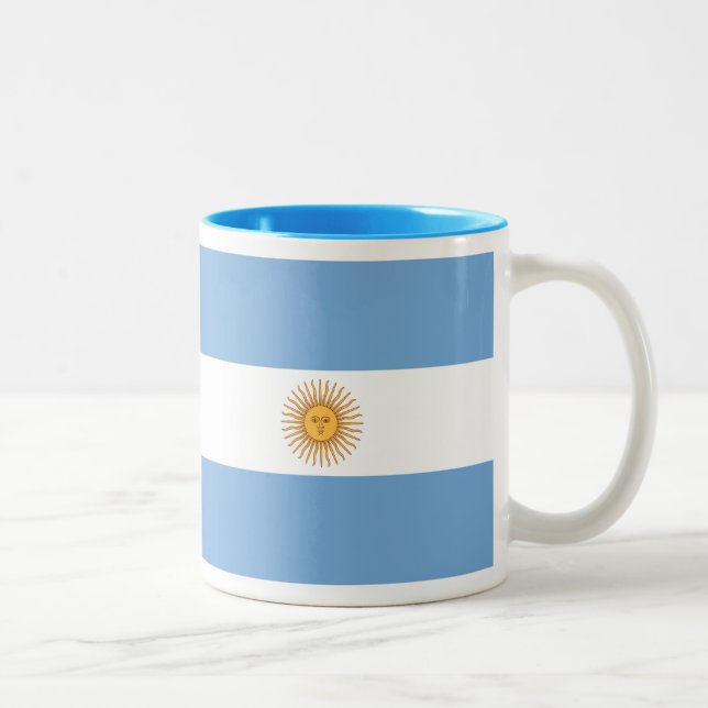 Argentina flaggamugg Två-Tonad mugg (Höger)