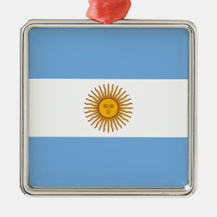 Argentina flaggaprydnad julgransprydnad metall