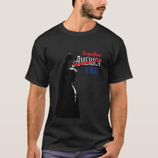 Argentina Första Politiska Design med Höjd Näve  T Shirt