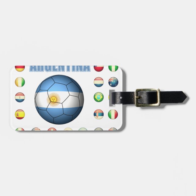 Argentina fotboll 0335 bagagebricka (Horisontell Framsida)