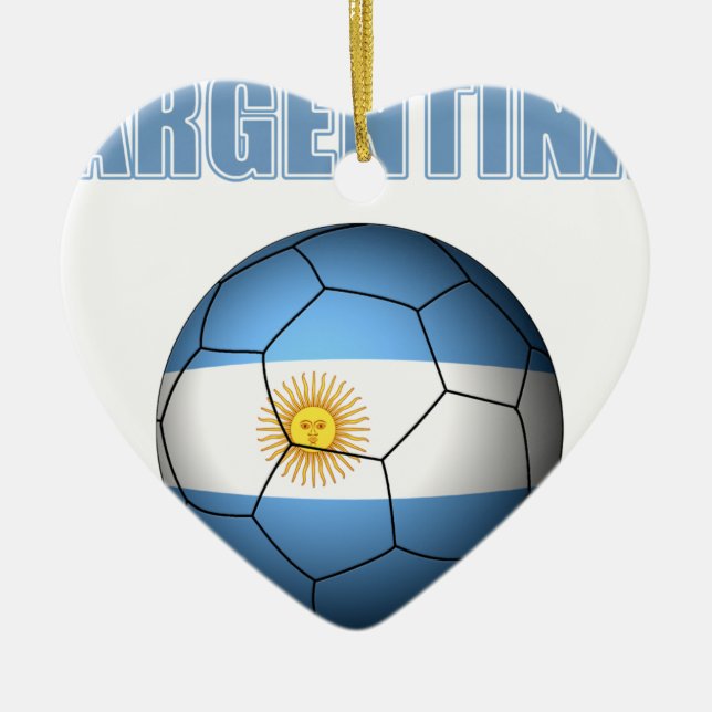 Argentina fotboll 0528 julgransprydnad keramik (Framsidan)
