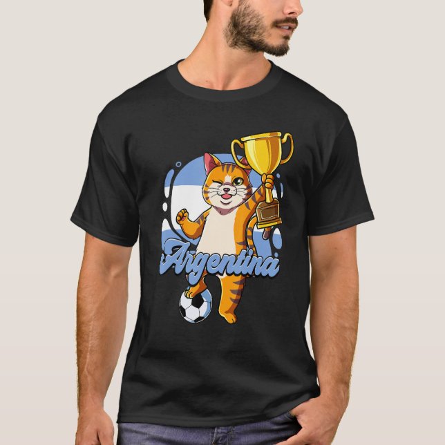 Argentina Fotboll 1 T Shirt (Framsida)