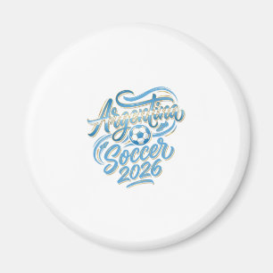 Argentina Fotboll 2026 Fotboll Fet Land Typografi Magnet