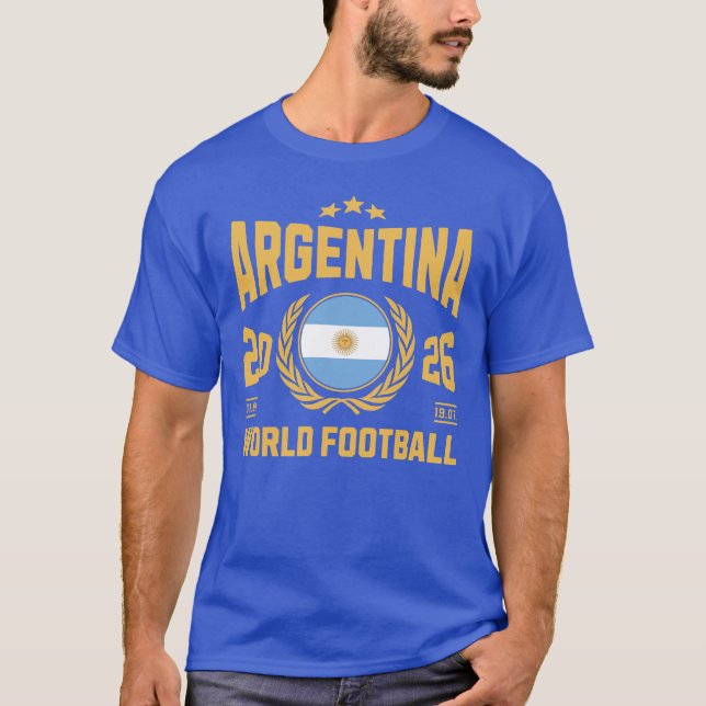Argentina Fotboll 2026 T Shirt (Framsida)