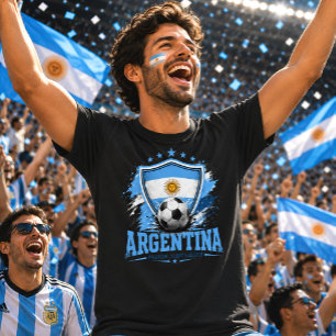 Argentina Fotboll Fan Albiceleste Fotboll Fútbol T Shirt
