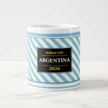 Argentina Fotboll Fanflagga Färger Randigt Mönster
