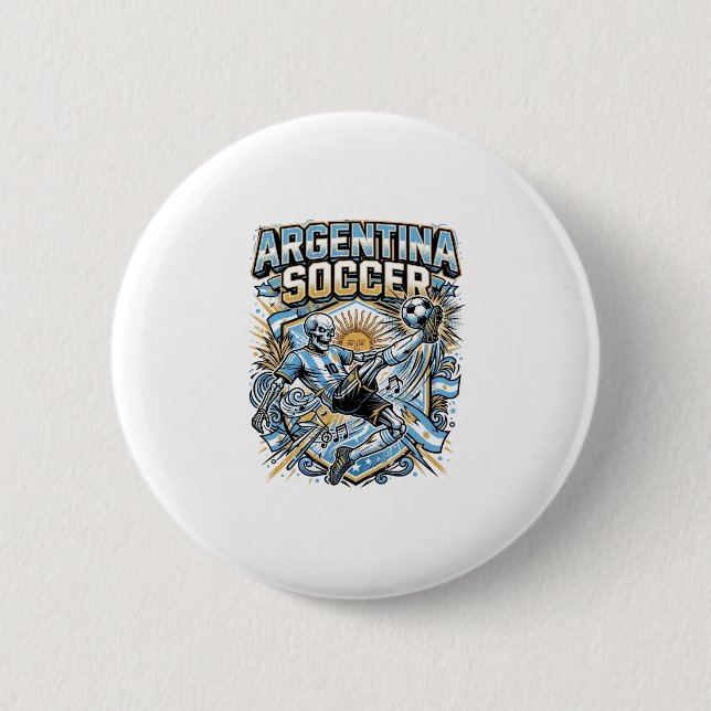 Argentina Fotboll Skelett Anfallare Nationer Affis Knapp (Framsida)