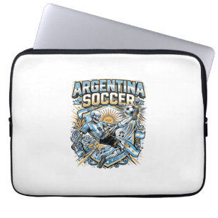 Argentina Fotboll Skelett Anfallare Nationer Affis Laptop Fodral