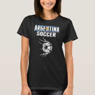 Argentina Fotbollboll I Nätet Argentinsk Fotboll T Shirt