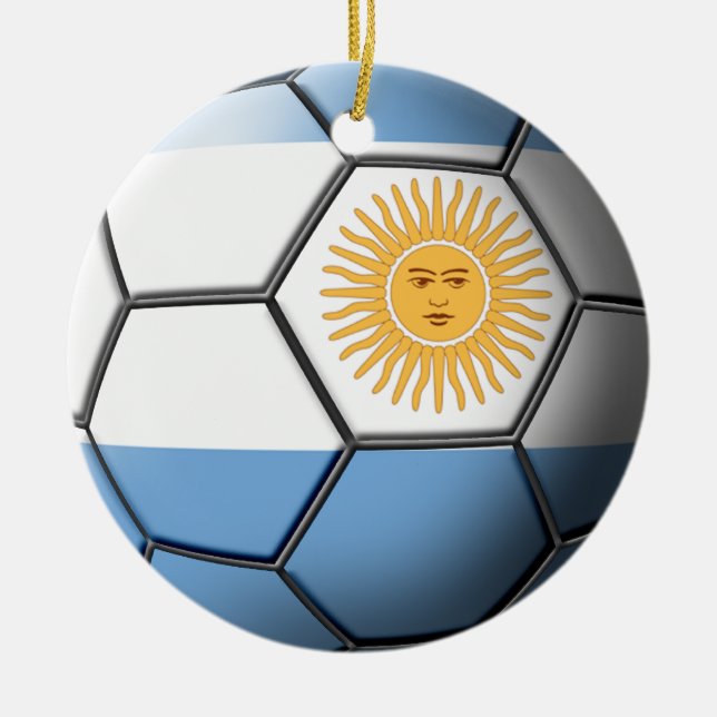 Argentina fotbollprydnad julgransprydnad keramik (Framsidan)