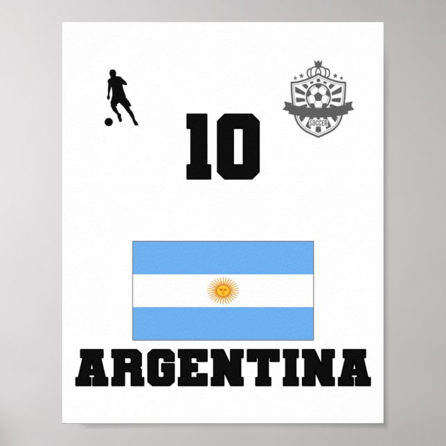 Argentina fotbollslag barn t-shirt poster (Framsidan)