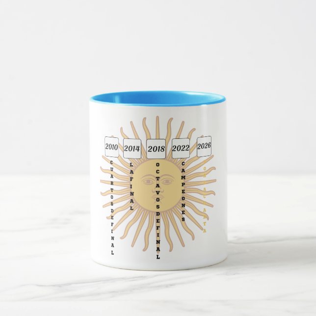 Argentina Fotbollsresa: 2010-2026 Sun Tee Mugg (Center)