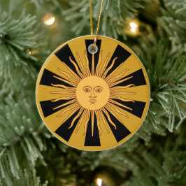 Argentina Golden Sol, Sol de Mayo Julgransprydnad Keramik