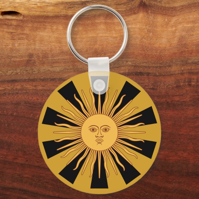 Argentina Golden Sol, Sol de Mayo mode Nyckelring (Framsida)