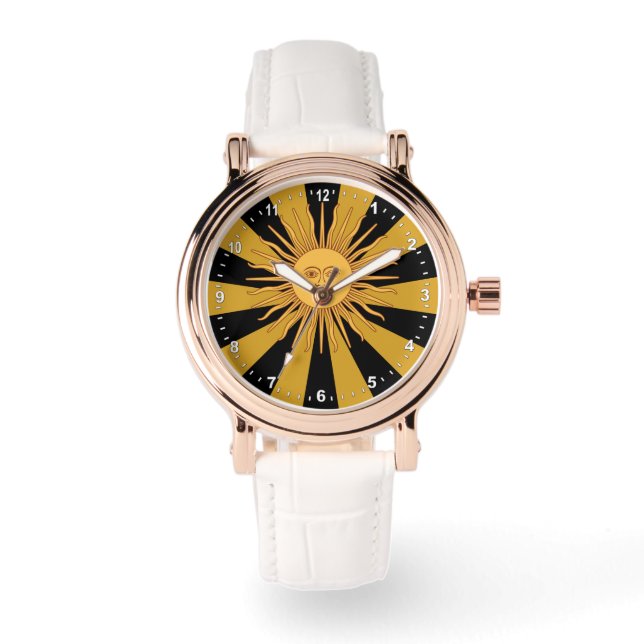 Argentina Gyllene Sol, Sol de Mayo / mode Armbandsur (Framsida)