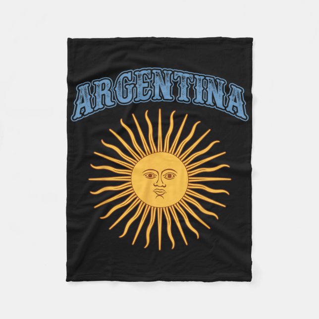 Argentina Hispanic Heritage Month Sön Maj Argentin Fleecefilt (Framsidan)