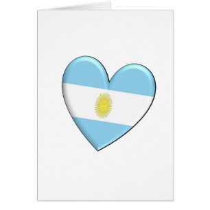 Argentina hjärtaflagga hälsningskort