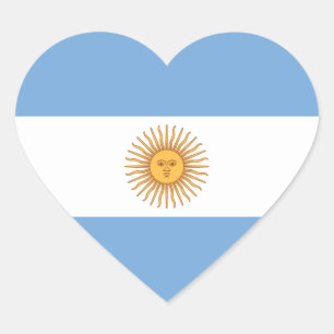 argentina hjärtformat klistermärke