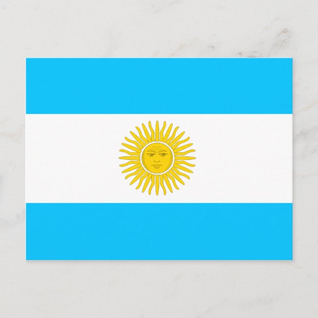 Argentina Högkvalitativ Flagga Vykort (Framsida)