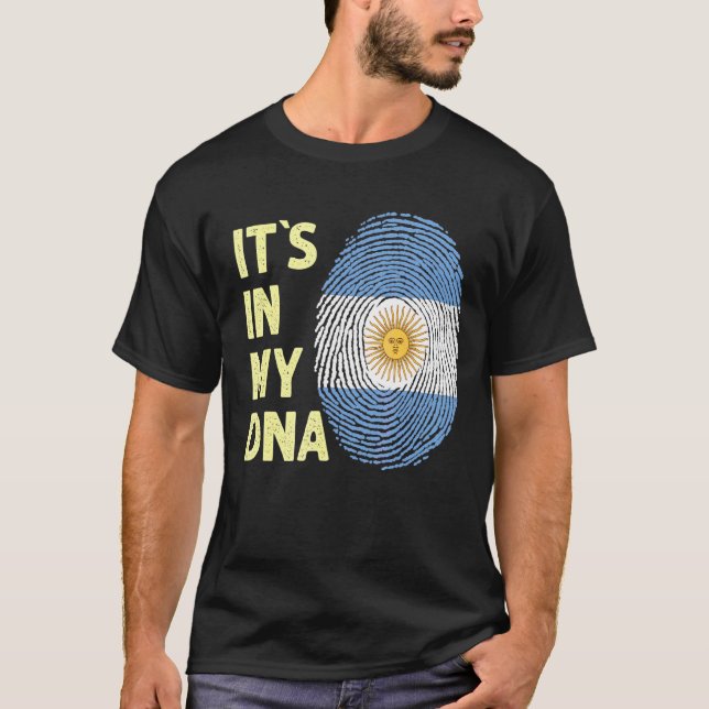 Argentina i mitt dinargentinska Flagga Argentin T Shirt (Framsida)