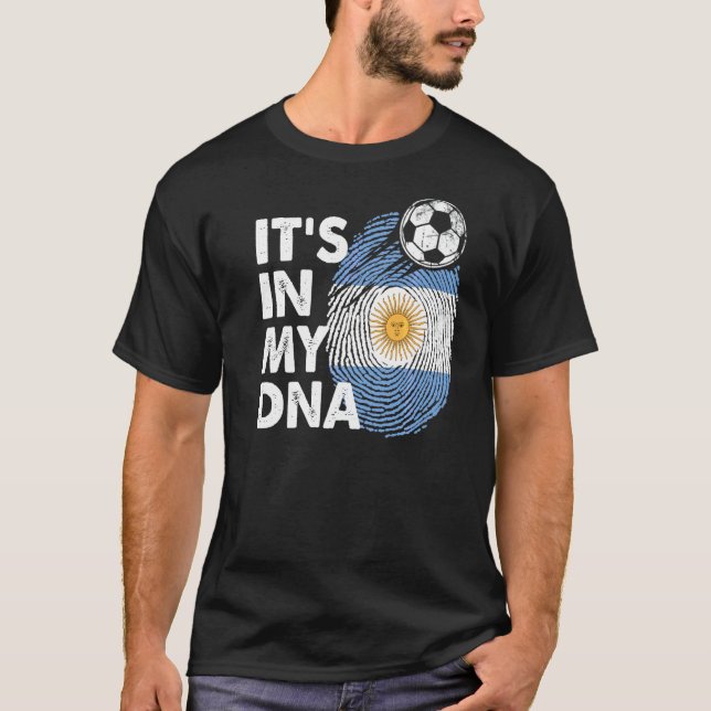Argentina i mitt dinargentinska Flagga Argentin T Shirt (Framsida)