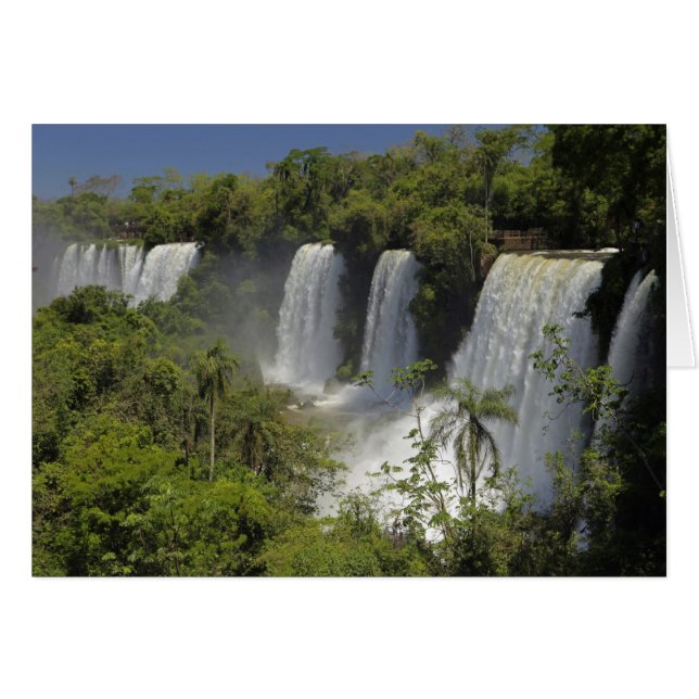 Argentina, Iguacu-fallen i sol. Hälsningskort (Framsidan Horizontal)