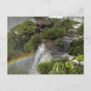 Argentina, Iguacu Falls. Regnbåge vid Iguacu Vykort
