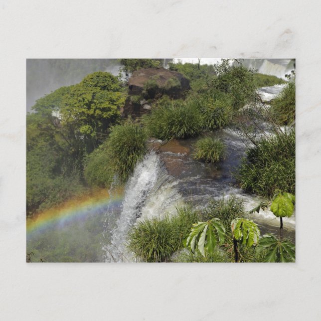 Argentina, Iguacu Falls. Regnbåge vid Iguacu Vykort (Framsida)