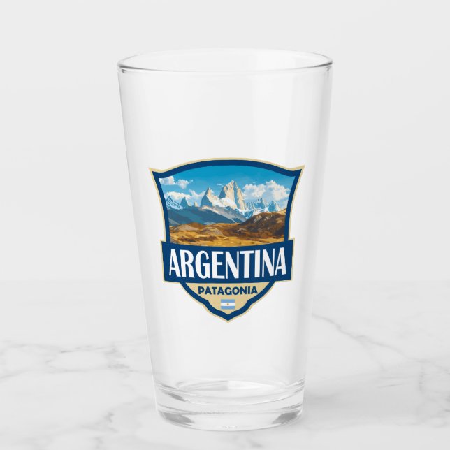 Argentina Illustration Retro Märke Glaskopp (Framsida)
