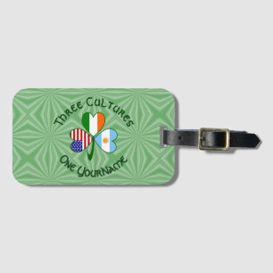 Argentina Irland USA Shamrock Flag Personlig Bagagebricka