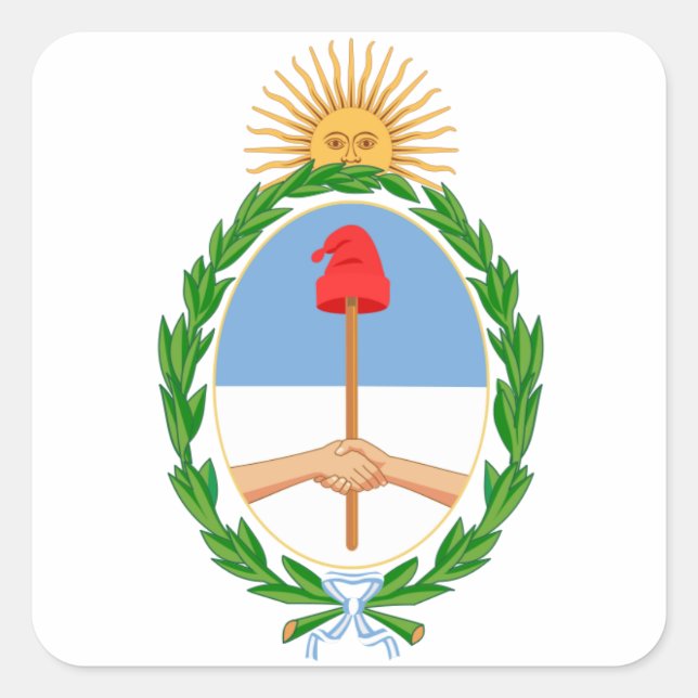 Argentina Jackar av Arm Fyrkantigt Klistermärke (Framsida)