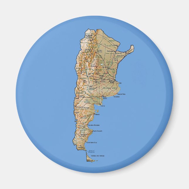 Argentina Karta Magnet (Framsidan)