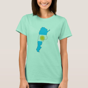 Argentina karta t-shirt
