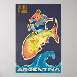 Argentina konst Buenos Aires tryck vintage resor