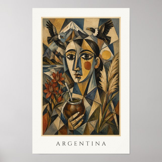 Argentina Kulturkonst | Sydamerika Resor Poster (Framsidan)