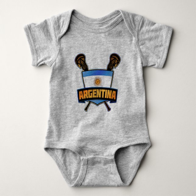 Argentina Lacrosse Logotyp Babygrow Tee Shirt (Framsida)