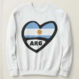 Argentina Land Code Flagga Heart ARG T Shirt