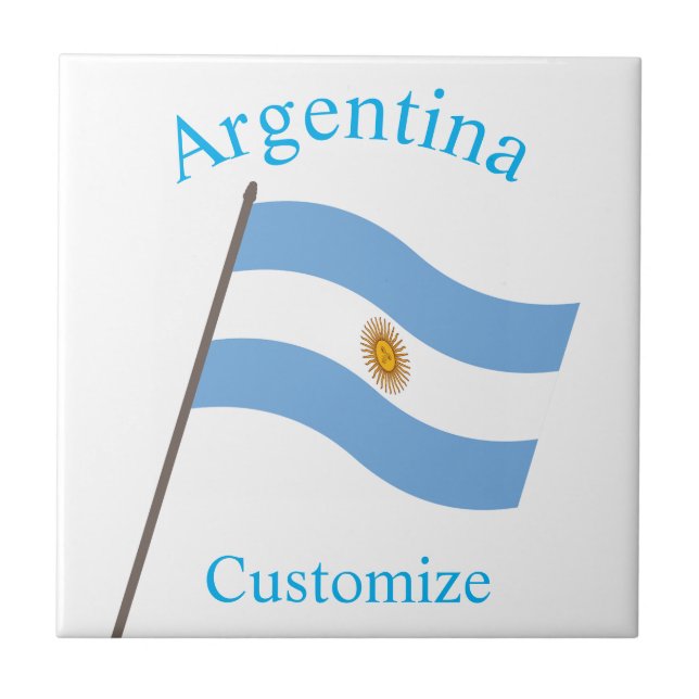 Argentina Landsflagga Thunder_Cove Kakelplatta (Framsidan)