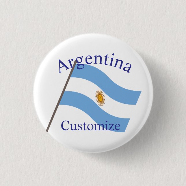 Argentina Landsflagga Thunder_Cove Knapp (Framsida)