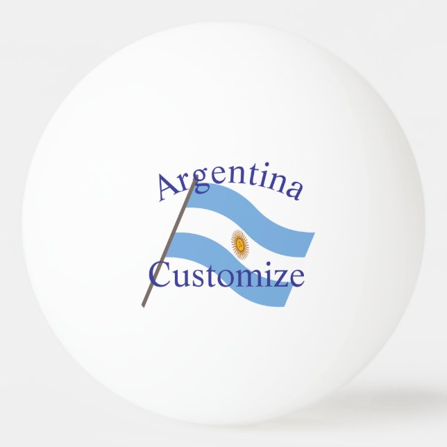 Argentina Landsflagga Thunder_Cove Pingisboll (Framsidan)