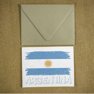 Argentina Lettering Inbjudan Vykort