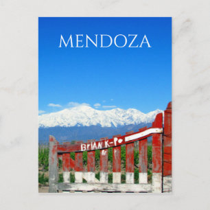 Argentina mendoza andes vykort