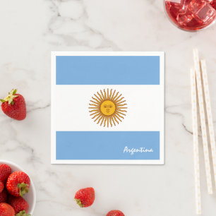 Argentina Napkins, Argentina Flagga party/sport fl Pappersservett