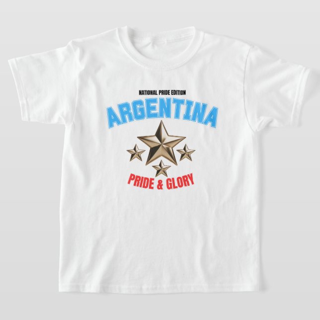 Argentina National Pride Edition Barntröja T Shirt (Laydown)
